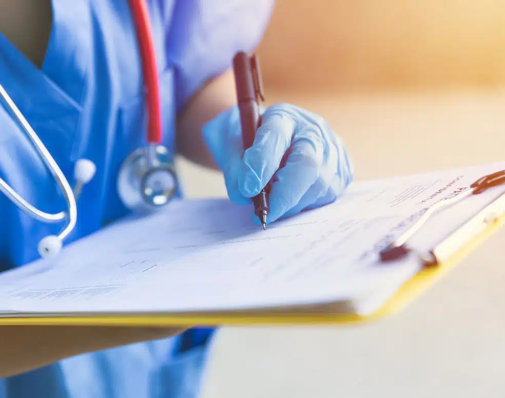 Data collection by nurse